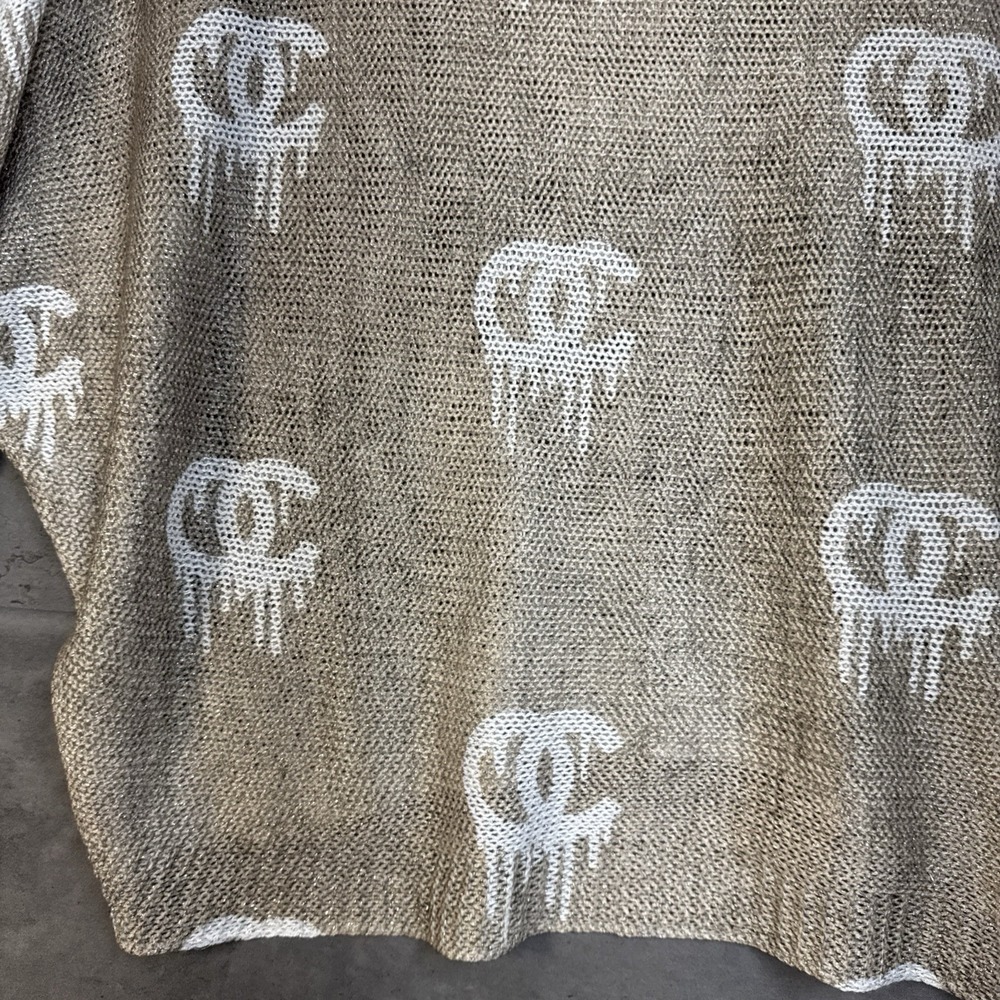 Free For Humanity CC Spray Print Logo Motif Knit Sweater M/L